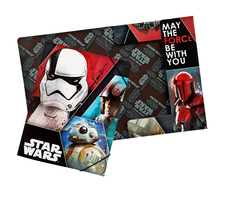 Star Wars Gummizugmappe DIN A4 Eckspanner Schule Sammelmappe Mappe Hefter